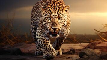 AI generated leopard high quality image photo