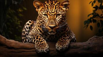 ai generado leopardo alto calidad imagen foto