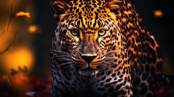 ai generado leopardo alto calidad imagen foto