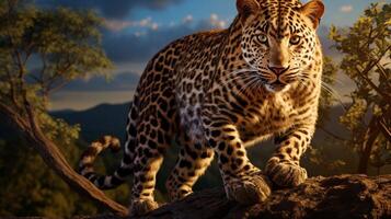 AI generated leopard high quality image photo