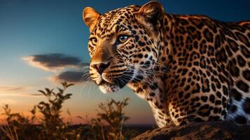 AI generated leopard high quality image photo