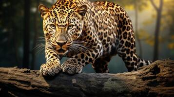 ai generado leopardo alto calidad imagen foto