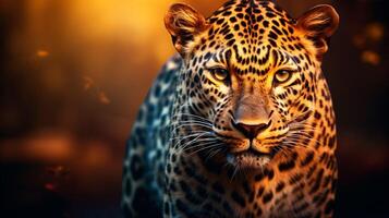 ai generado leopardo alto calidad imagen foto