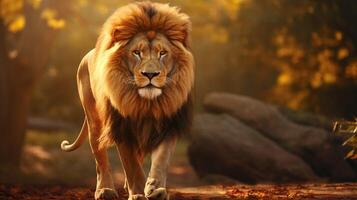 AI generated lion high quality image photo