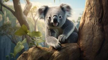 AI generated koala high quality image photo