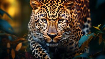 ai generado leopardo alto calidad imagen foto