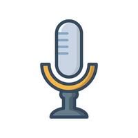 microphone icon design vector template