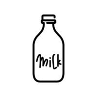 milk bottle icon design vector template