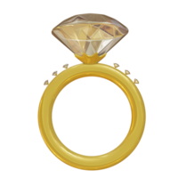 3D Illustration of Engagement ring for Valentine's Day png