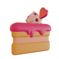 3d illustration de gâteau pour la Saint-Valentin journée png