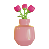 3d illustration de l'amour fleur pour la Saint-Valentin journée png