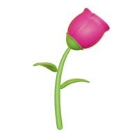 3d illustration av kärlek blomma för hjärtans dag png