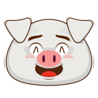 pig smile face cartoon cute png