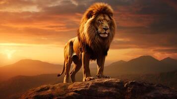 AI generated lion high quality image photo