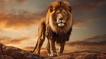 AI generated lion high quality image photo