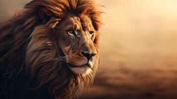 AI generated lion high quality image photo