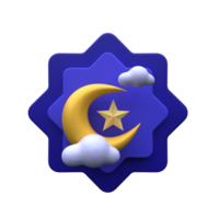 unique  Islamic ornament 3D rendering icon illustration simple.Realistic illustration. png