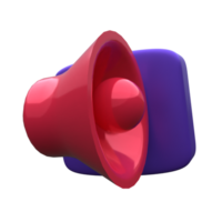 Unique Sound button 3D rendering icon illustration simple.Realistic illustration. png