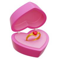 compromiso anillo 3d icono ilustración png