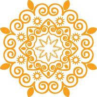 vector orange mandala