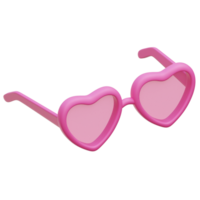 cœur des lunettes 3d icône illustration png