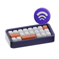 Tastatur Technologie Objekt Illustration 3d png