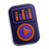 Mp3 Player Technology object illustration 3D png