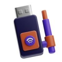 Wifi Technology object illustration 3D png