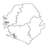 Sierra Leone map with provinces, administrative divisions. Vector illustration.