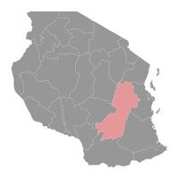 Morogoro Region map, administrative division of Tanzania. Vector illustration.