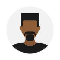 Empty face icon avatar with beard and hair. Vector illustration.