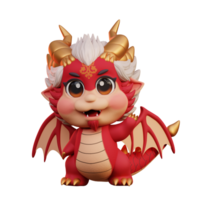 3d personagem Dragão chinês Novo ano png