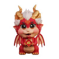 3d personagem Dragão chinês Novo ano png