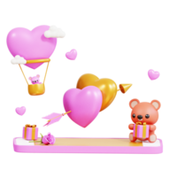 3D Illustration Valentine Day png