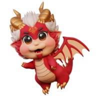 3d personagem Dragão chinês Novo ano png