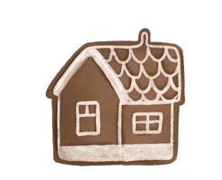 Set of gingerbread cookies. Hand drawn illustration on isolated vector