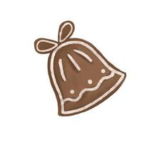 Set of gingerbread cookies. Hand drawn illustration on isolated vector