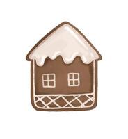 Set of gingerbread cookies. Hand drawn illustration on isolated vector