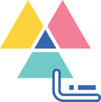 Dreieck Kuchen Diagramm Infografik Symbol png