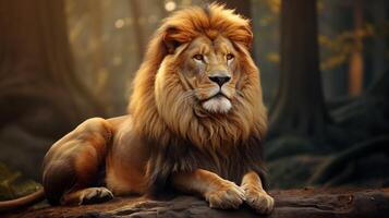 AI generated lion high quality image photo