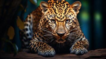 ai generado leopardo alto calidad imagen foto