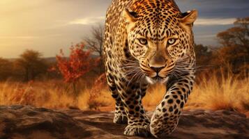 AI generated leopard high quality image photo