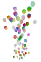 3D balloons colorful glass flying png