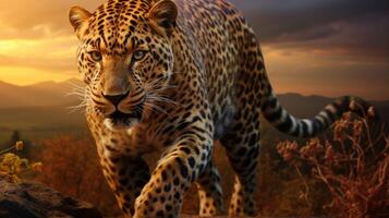 AI generated leopard high quality image photo