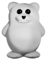 3d orso felpa bianca png