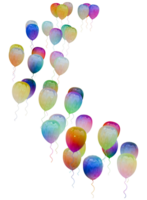 3D balloons colorful glass flying png