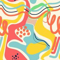 Abstract Shapes Modern Trendy Seamless Pattern Background vector