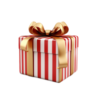 AI generated Gift box png isolated on transparent background