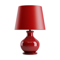 ai generiert rot Lampe isoliert auf transparent Hintergrund png