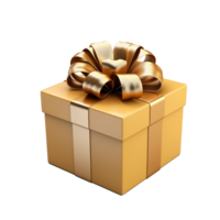 AI generated Gift box png isolated on transparent background